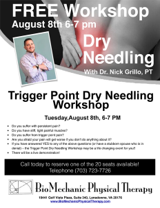 Dry Needling Workshop Flyer