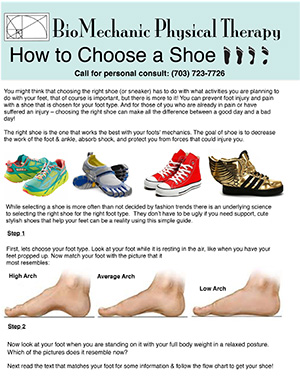 BioMechanic Physical Therapy - how to choose a shoe